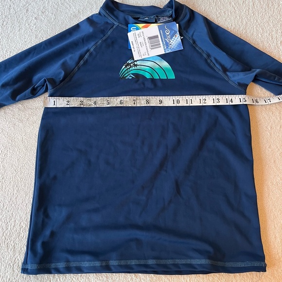 NWT Kanu Surf Boys Rashguard Swim Shirt 12 Navy UPF 50+ - Picture 9 of 9